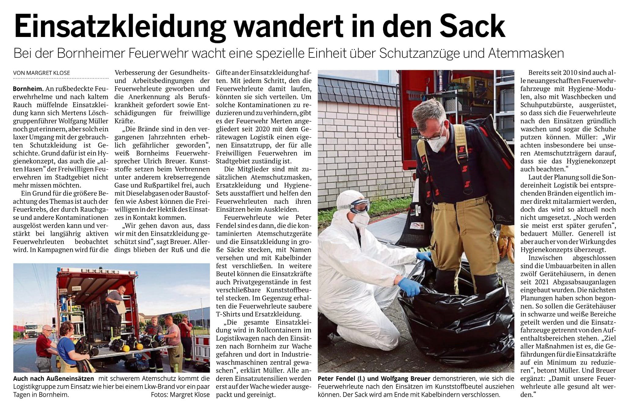 Read more about the article Logistikkonzept schützt Feuerwehr-Einsatzkräfte